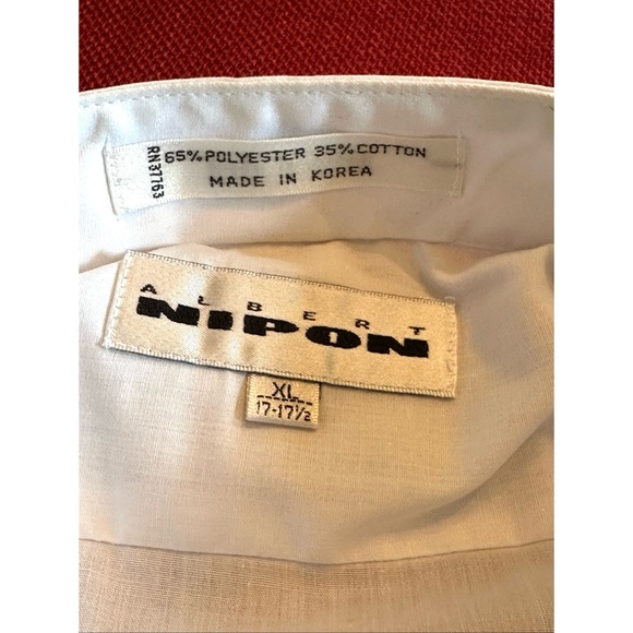 Albert Nipon Men’s Fit Wing Collar Front Pleat Formal Dress Shirt, XL, 17-17.5 - Picture 5 of 12
